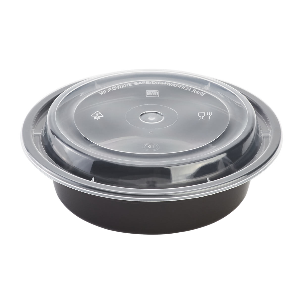 Choice 16 oz. Clear Round Deli Container (Microwavable)