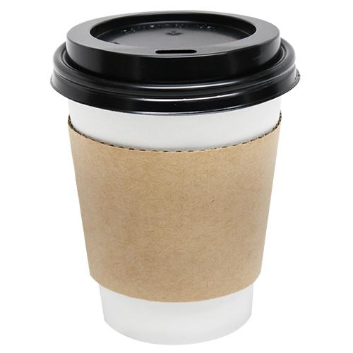 8 oz. Natural Kraft Customizable Coffee Cup Sleeve - 1800/Case