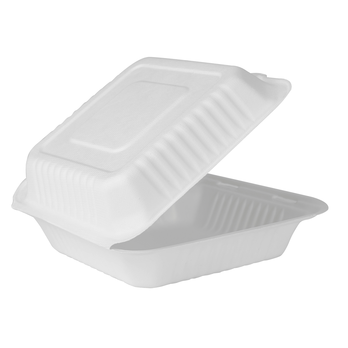 hooray mida togo Containers Disposable - 9x9 3-Compartment Clamshell Take  Out Food Containers 100% Compostable, 100PCS White Biodegradable Meal Prep