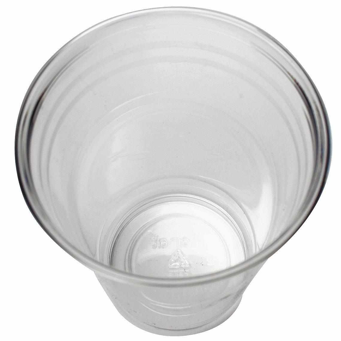 Bev Tek 16 oz Round Frosted Clear Plastic Hot / Cold Drinking Cup - 3 1/2  x 3 1/2 x 5 1/4 - 100 count box