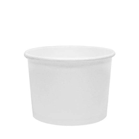 8 oz White To-go Containers. Ice cream containers. Disposable