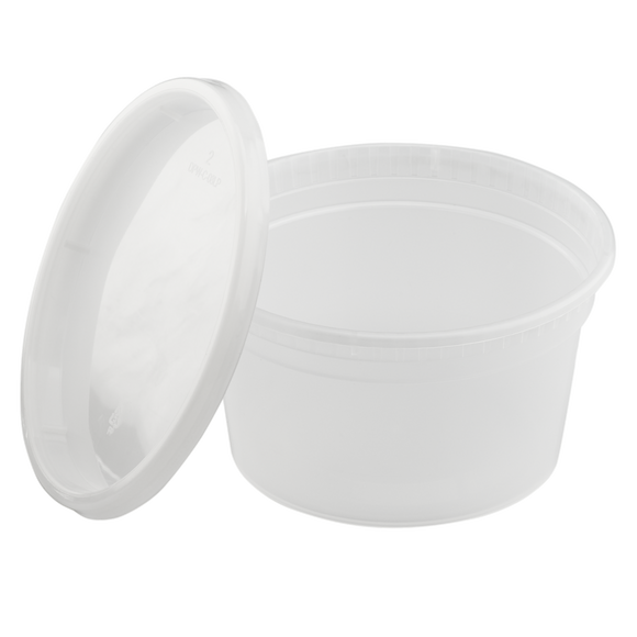 Plain Black / White / Transparent Disposable Round Leak Proof Containers  with Lid, For Food Packaging
