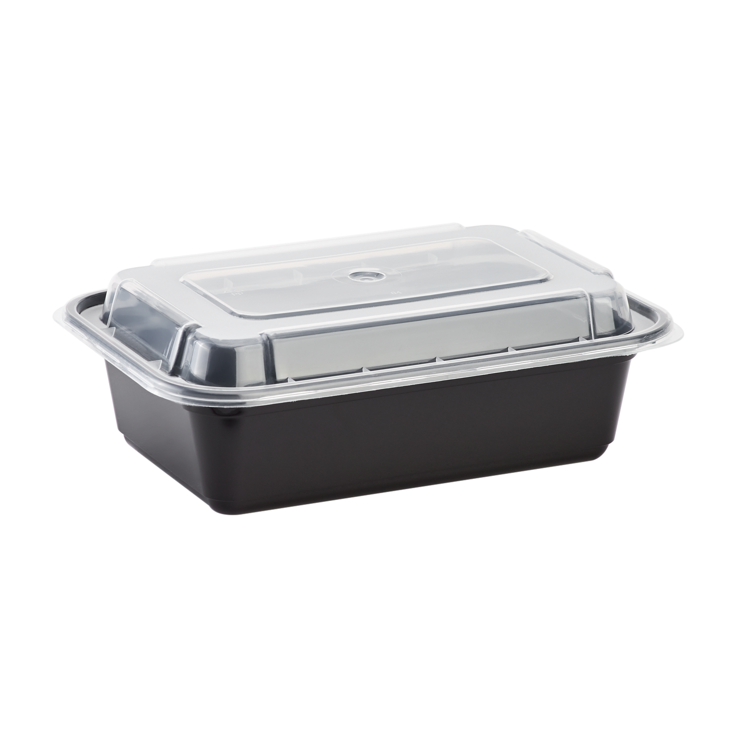 16 oz Bulk to Go Containers with Lids Black 150 Set
