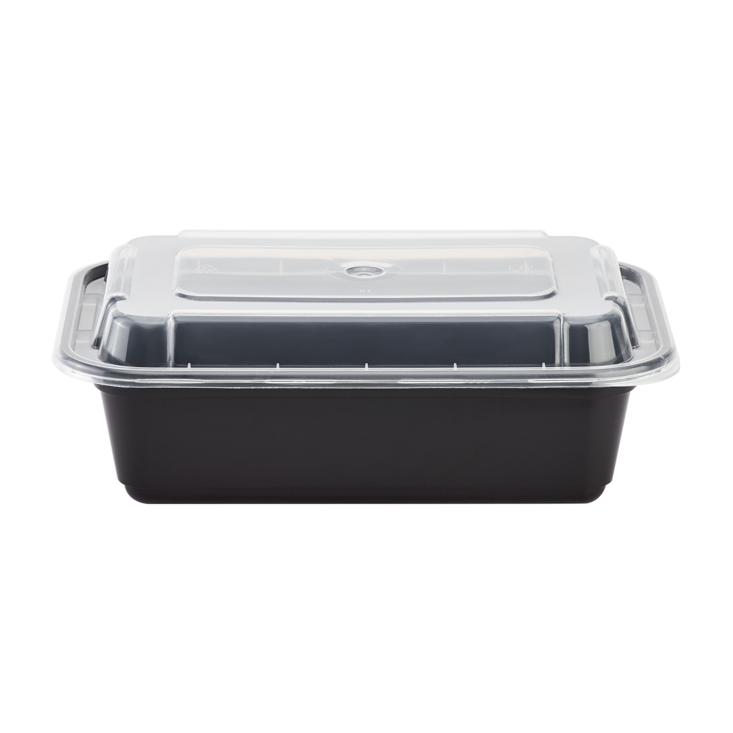 *BULK* 38oz Black Rectangular Microwavable MealPrep Containers With Clear  Lids