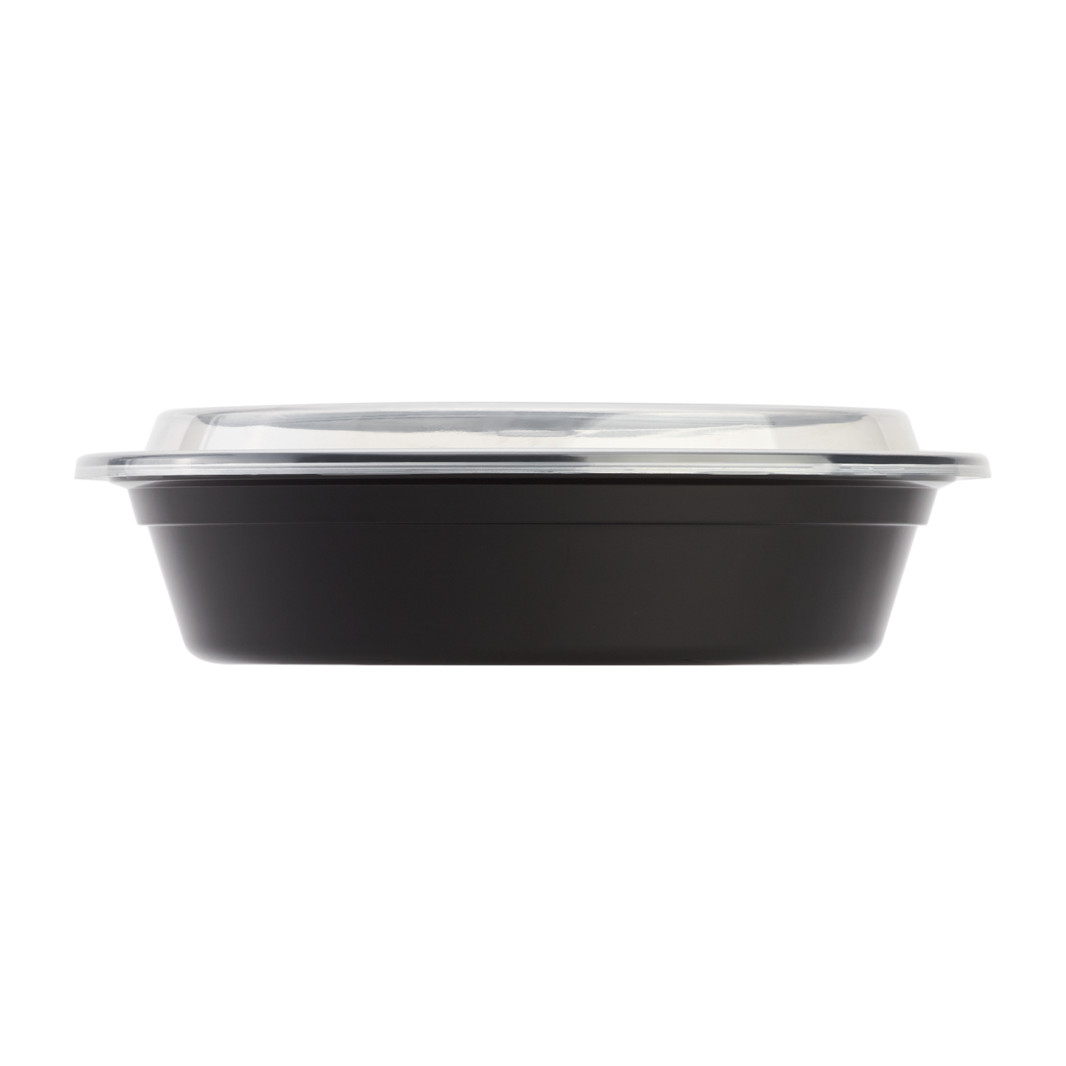24 oz Disposable Togo Bowls with Lids Plastic White 150 Set