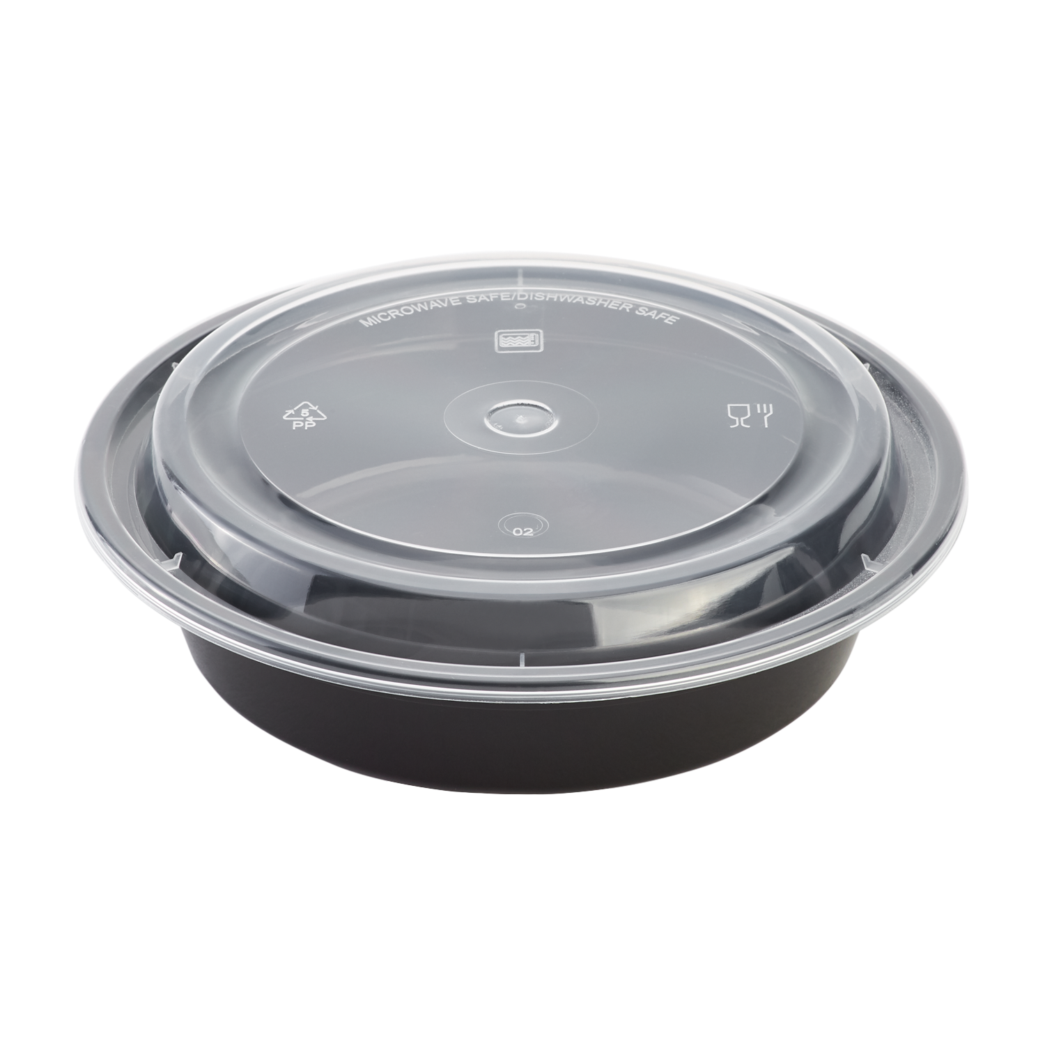 150 PACK] 24 oz Plastic Meal Prep Containers with Lids - Round