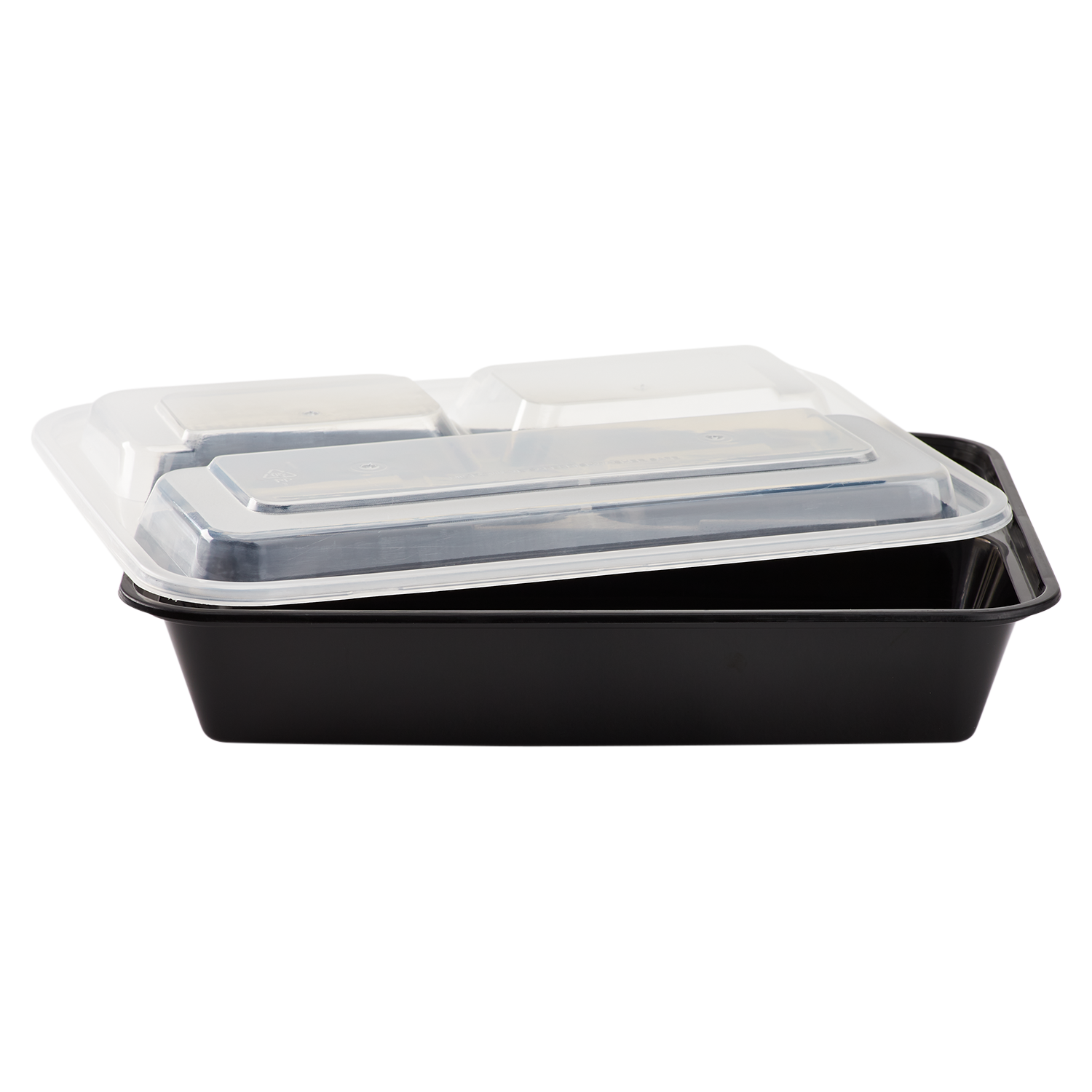 Clear Bento Box 3 Compartment with Lid