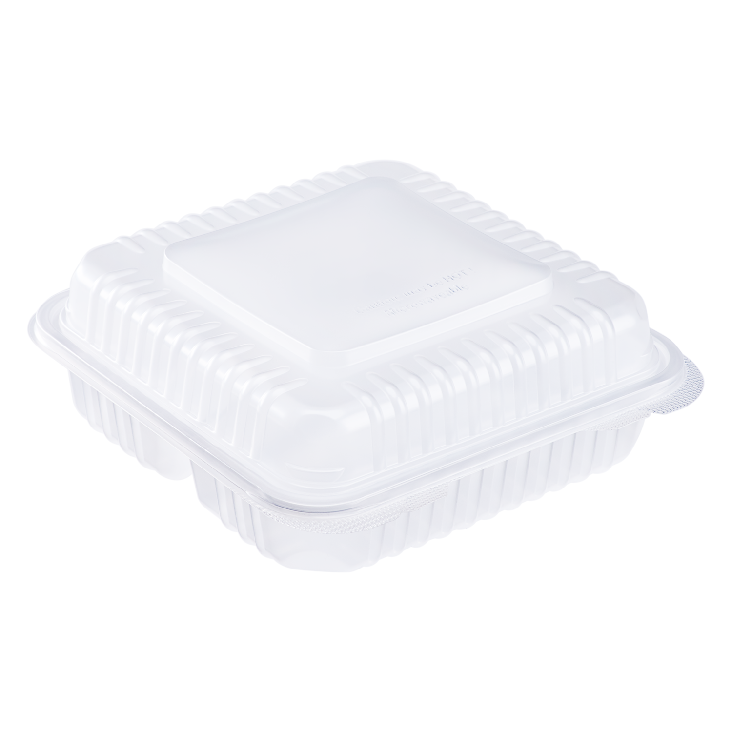 Conserveware PLA Lined Clamshell Hinged Container 3 Compartment
