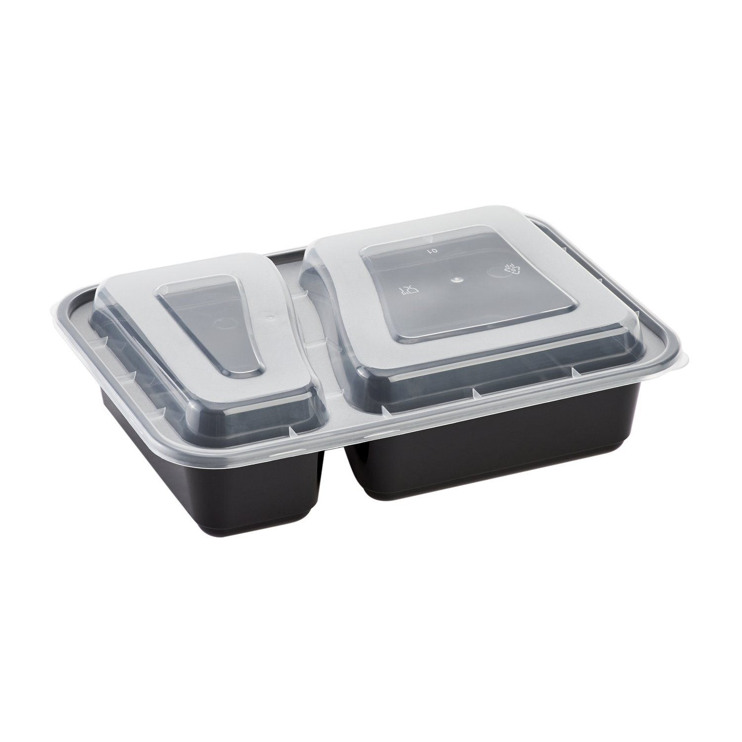 Disposable Bento Box PP 3 Compartment Food Containers With Lid