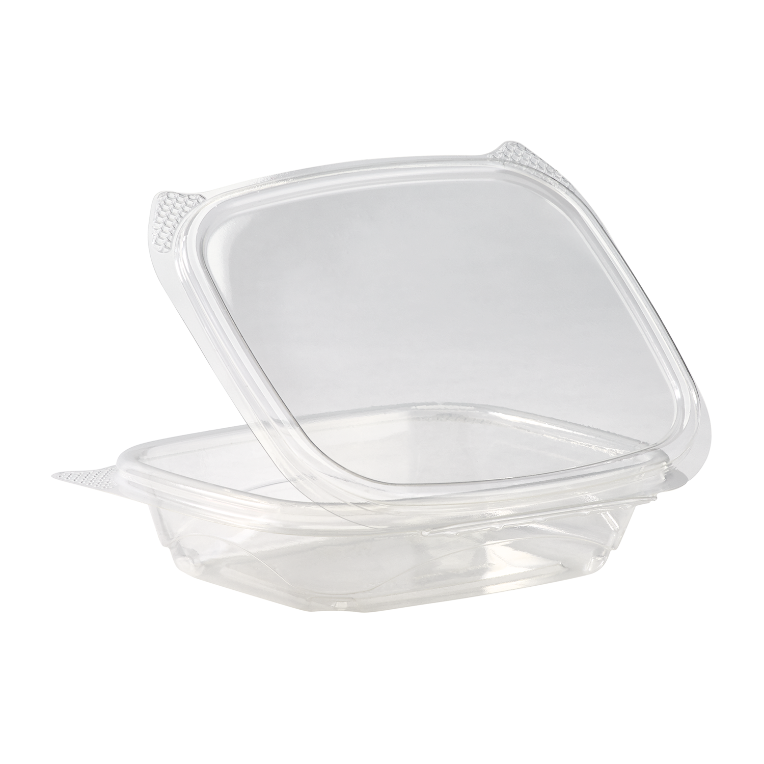 Restaurantware Tamper Tek 8 Ounce Take Out Containers, 100 Tamper-Evident Deli Containers - Hinged Lid, Freezable, Clear Plastic Meal Prep