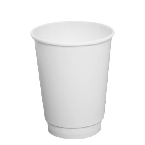 Custom Insulated Paper Cups (12 Oz., Screen Print, White