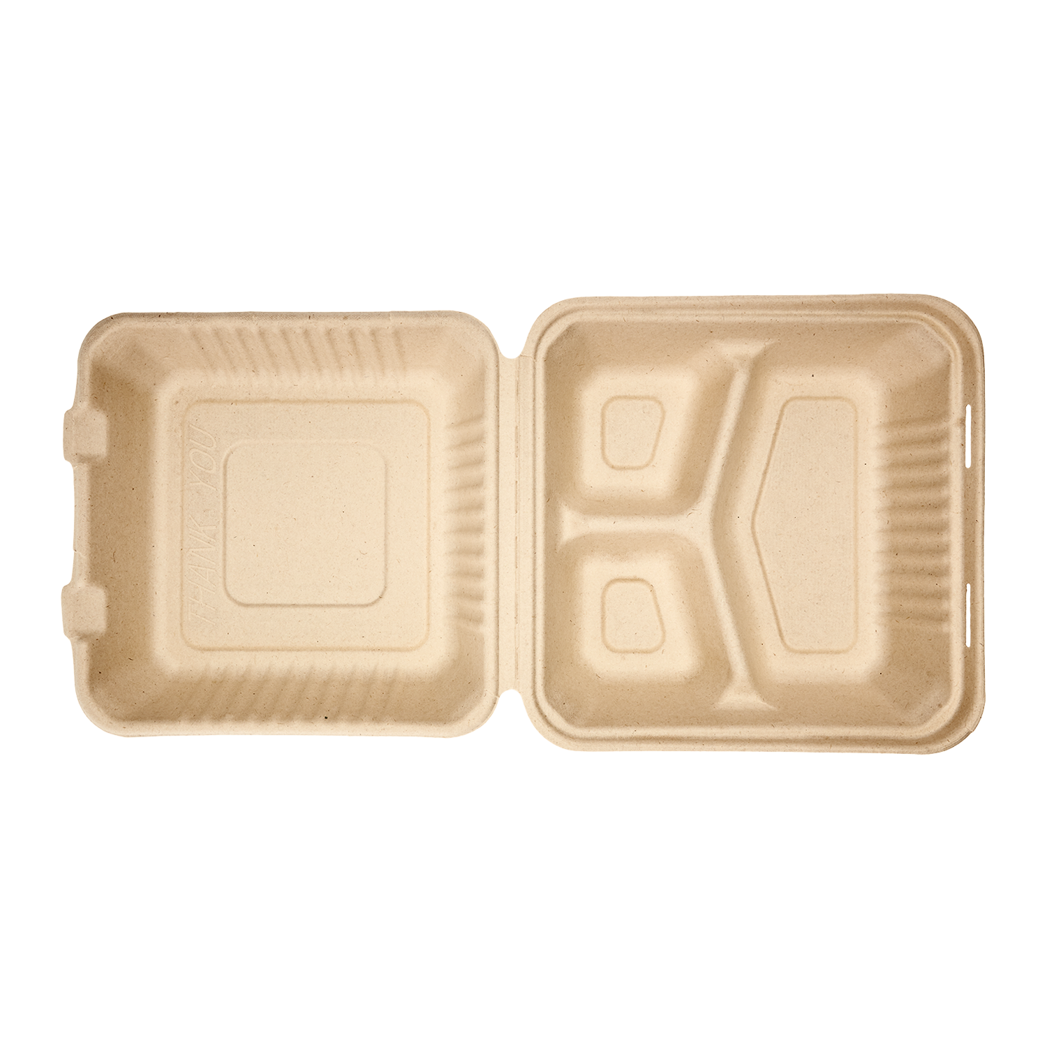 THREE LEAF 9 COMPARTMENT BAGASSE TRAY 200 Ct. (8 PACKS OF 25) – Three Leaf  Products
