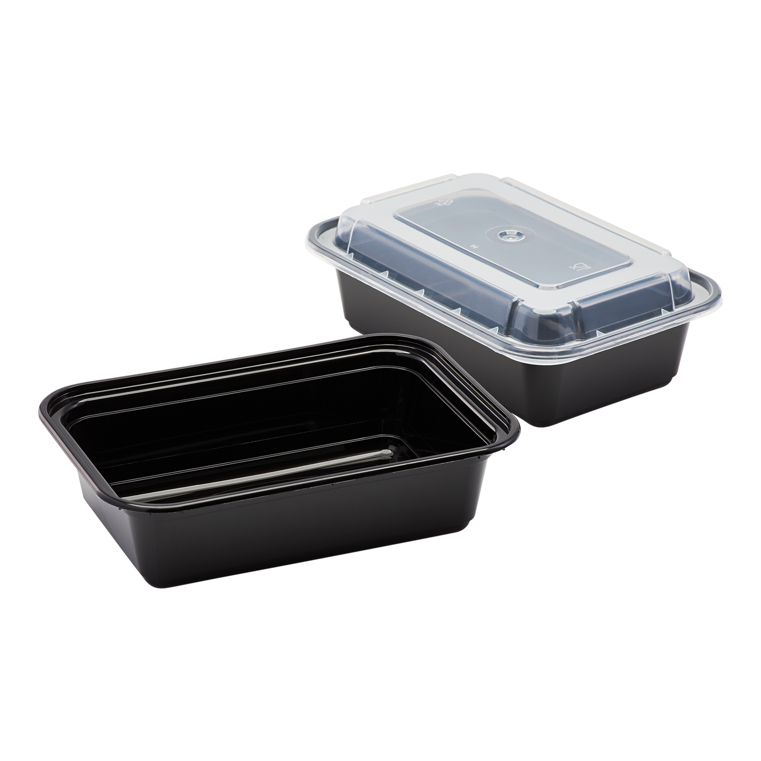 Restaurantware Asporto 24 Oz Rectangle Black Plastic To Go Box