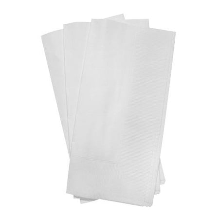 White 2-Ply Dinner Napkins (15 x 17) in Bulk - 3000/Case