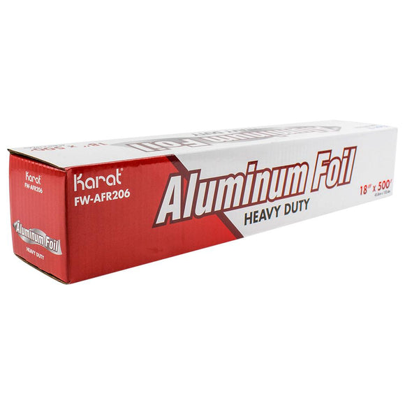 Heavy-Duty Aluminum Foil Roll, 18 x 500 ft - Supply Box