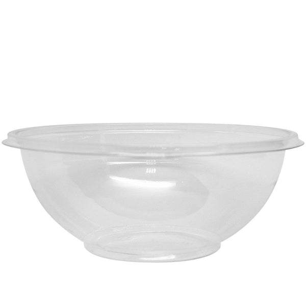 Karat 16 oz PET Plastic Tamper Resistant Hinged Salad Bowl with Dome L
