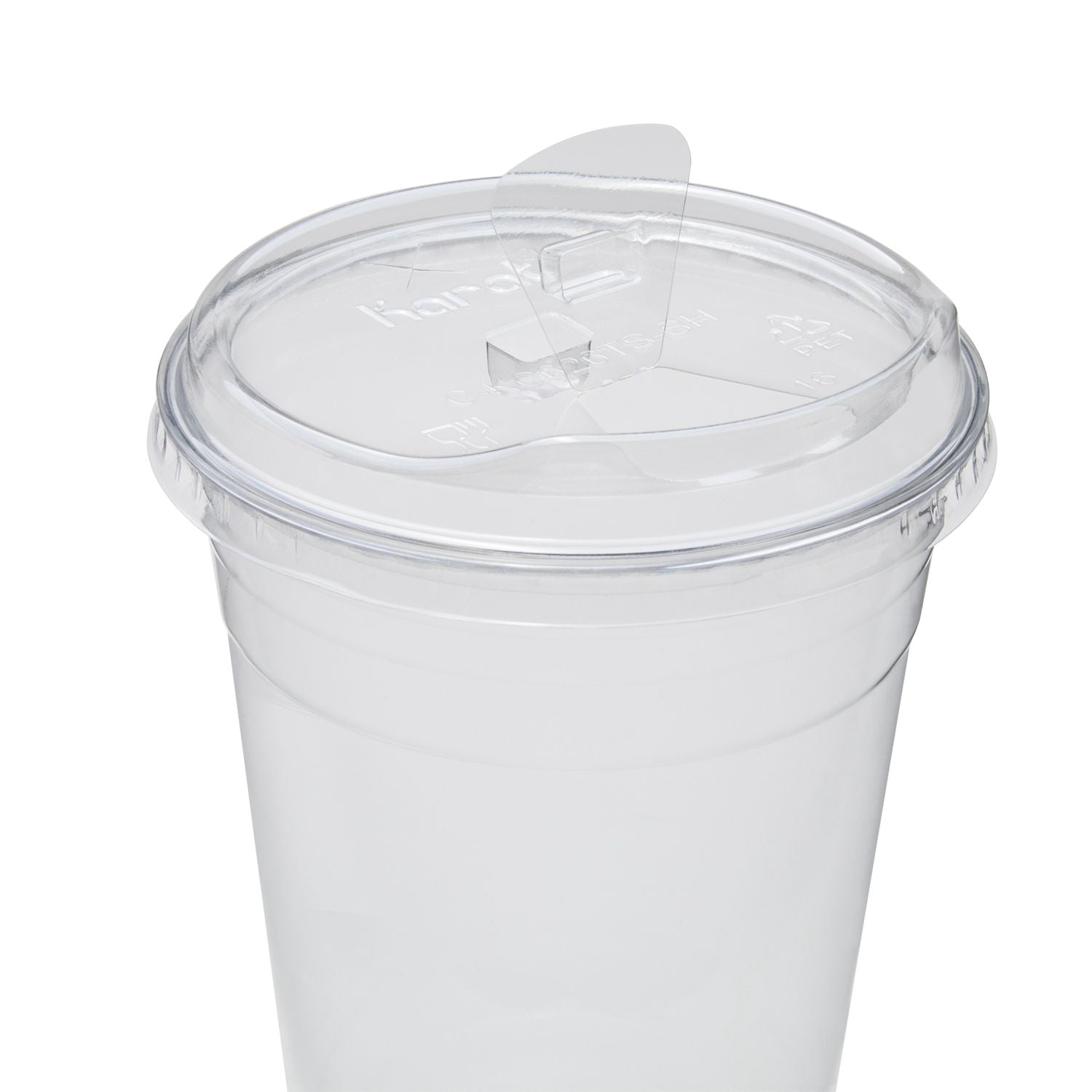 Clear Lid with Straw Slot - 50/Pack
