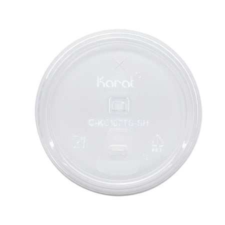 Karat Strawless Sipper lids for 12-24oz PET Plastic cup - 98mm